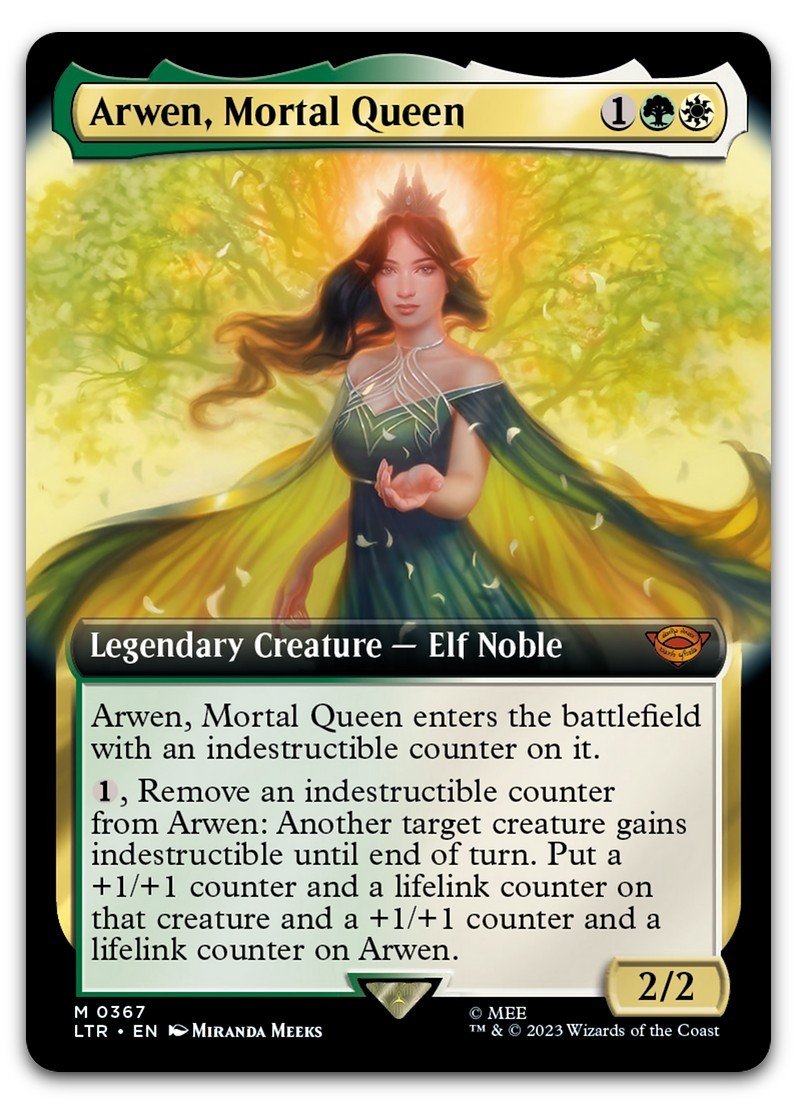 Arwen, Mortal Queen (Extended Art) #367 (NM) Lord of the Rings LTR Magic MTG