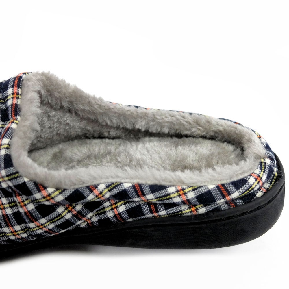 PANTOFOLA D’ORO G Coast Ciabatte da Uomo Accoglienti in Memory Foam a Quadri Medium (9 10)