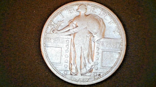 1917 Standing Liuberty Quarter, TYP I, .18084 oz silver (US-4541)
