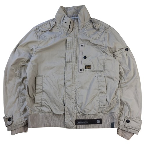 G Star Raw Military Bomber Jacket Beige Men Casual XXL 2XL - Picture 2 of 17