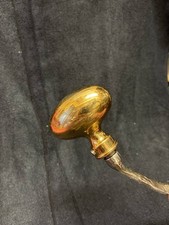 Original Brass Oval 30s Solid Ribbed Vintage Usa Shift Knob Chopper Knuckle Pan