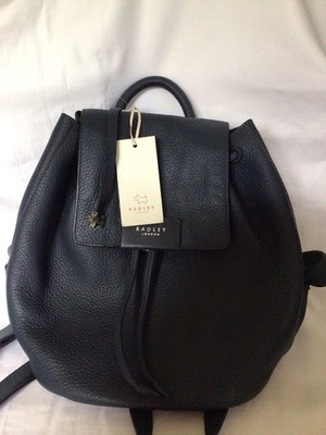 RADLEY Rucksack Ada Street Navy Blue Pebble Leather Neu Mit Etikett