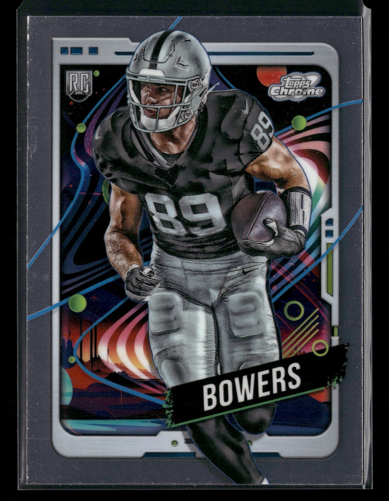 Brock Bowers 2024 Topps Chrome Cosmic #149 RC Rookie