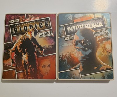 Chronicles of Riddick & Pitch Black Blu-ray Steelbook Unrated Versions Complete