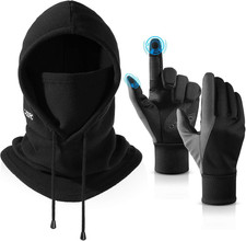Winter Balaclava Gloves Set: Windproof Ski Mask Balaclava for Men & Women - Ther