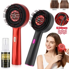 Electric Scalp Massage 3 Modes Red Light Therapy Massager Comb/Hair Growth Oil