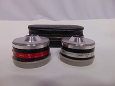 Pair of Vintage Petri Wide Angle  Telephoto Lens 1:2.8 4.5CM from Japan w/ case