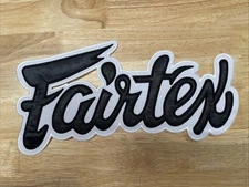 Fairtex Muaythai Large Patch For Uniform, Shorts, Jacket, etc Solid Black 12”x6”