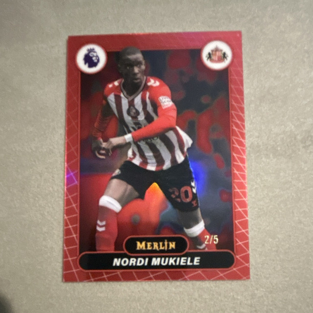 2026 Topps Premier League Merlin Nordi Mukiele RED REFRACTOR 2/5