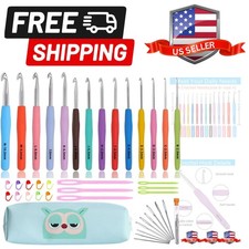 Crochet Hook Set,14 Sizes Crochet Hooks for Arthritic Hands,Crochet Hooks Erg...