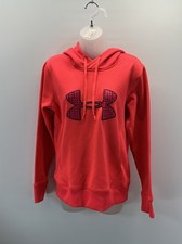 Under Armour Hoodie Women Storm Cold Gear Semi Fitted Pink Sweatshirt Top Size S