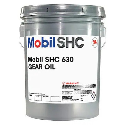 Mobil 110843 Gear Oil, 5 Gal, Pail, Synthetic, Iso Viscosity Grade 220, Orange