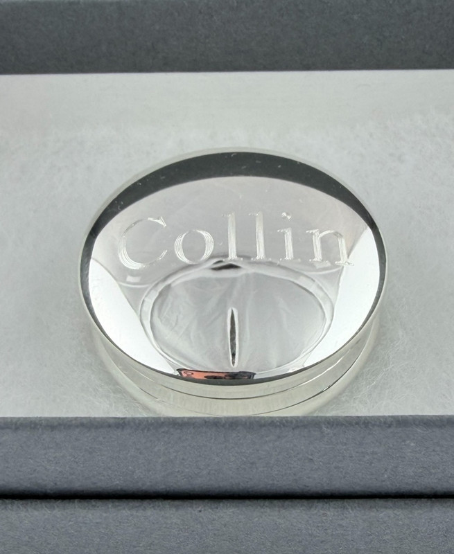 Sterling Collectables Baby's First Curl Sterling Box #121589 *ENGRAVED*