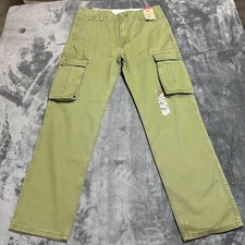 Levi's Men's Ace Cargo Pants Olive Green Relaxed Tapered Leg Size 31x32