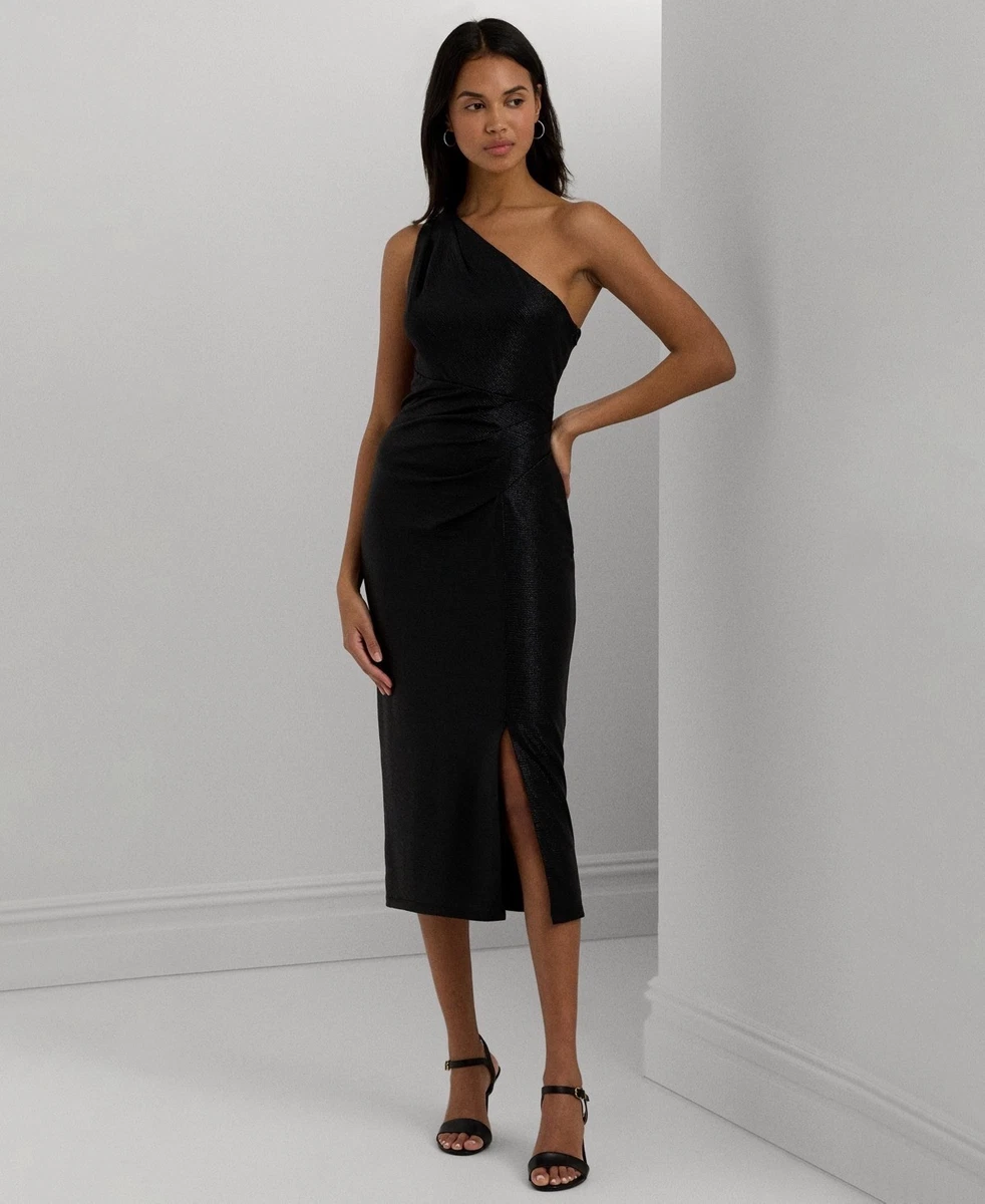 ralph lauren one shoulder black dress Amazon.com: Lauren Ralph Lauren Dress Women's Georgette One-Shoulder Dress,  Black : Clothing, Shoes & Jewelry