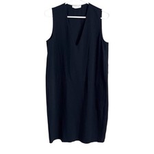 Everlane 6 Little Black Dress Japanese GoWeave V-Neck Neutral Minimalist