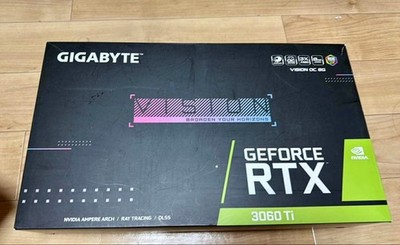 GIGABYTE RTX 3060 Ti VISION OC 8GB Used Gaming Graphics Card Triple Fan