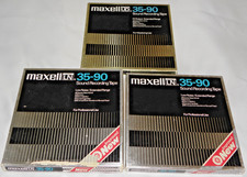 VINTAGE MAXELL UD / LN 35-90 LOT OF 3 REEL TO REEL TAPES