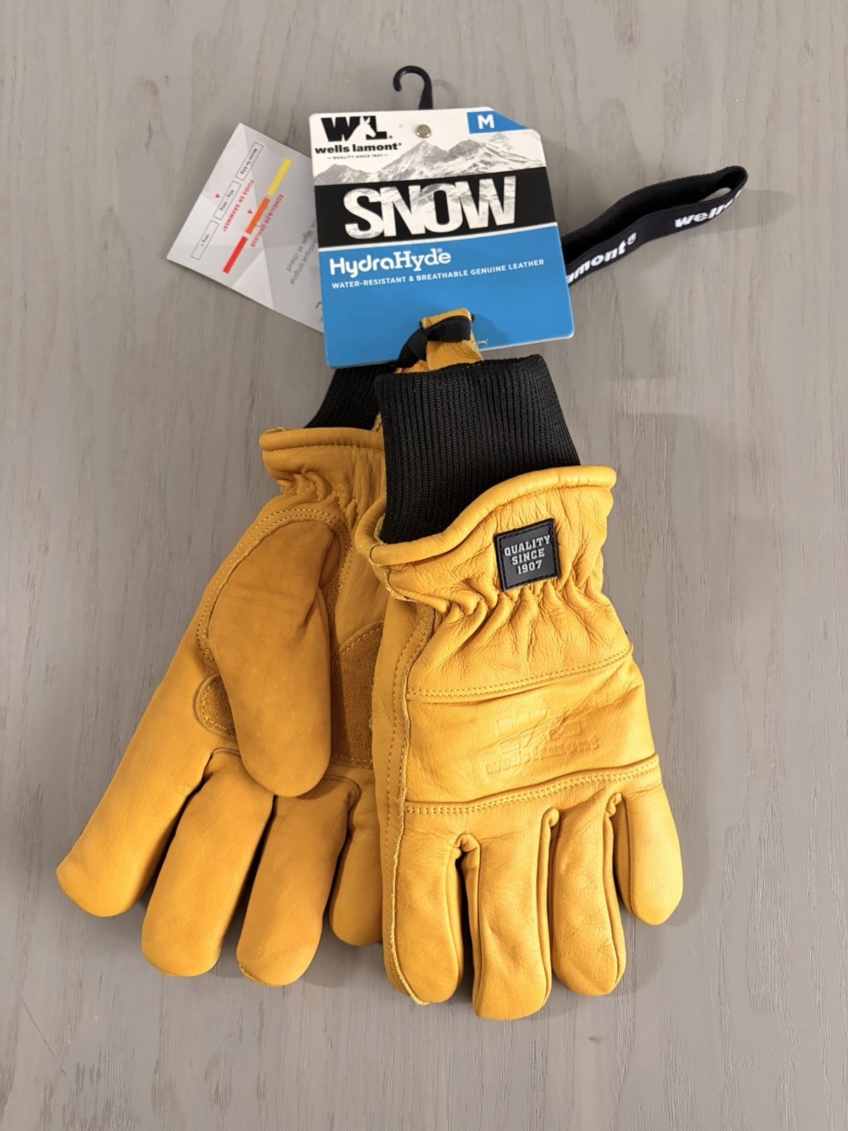 Wells Lamont Hydrahyde Leather Snow Gloves Thinsulate Medium
