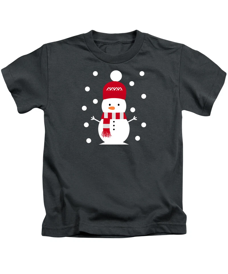 Christmas Snowman Kids Christmas T-Shirt Xmas Childrens Tee Top (New) - Image 2 of 3