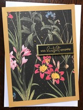 Handmade Greeting Card - with Heartfelt Sympathy, Funeral, Sympathy Card