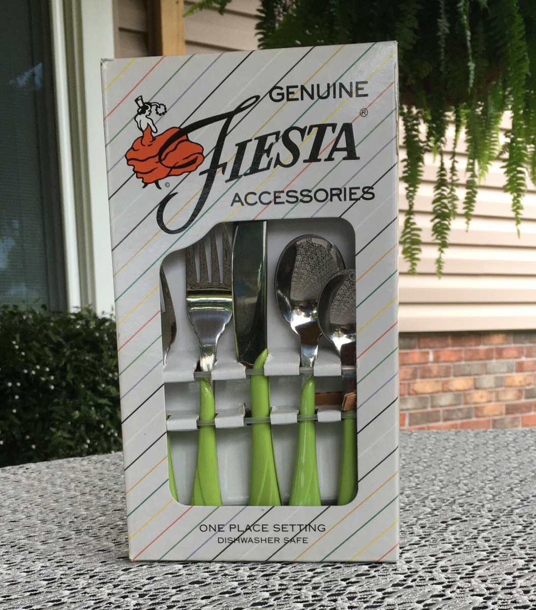 GENUINE FIESTA 1-5 PC SETTIN CHARTREUSE/LIME GREEN FLATWARE
