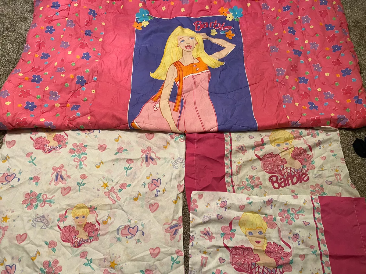 Barbie comforter set 90s hot sale