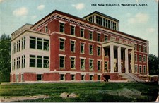 New Hospital, Waterbury CT c1912 Vintage Postcard G47