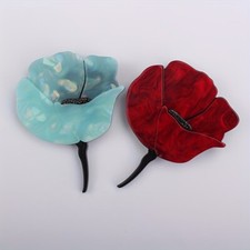 1pc Elegant Acrylic Rose Flower Brooch, Luxury Pins Women's Fashion Jewelry