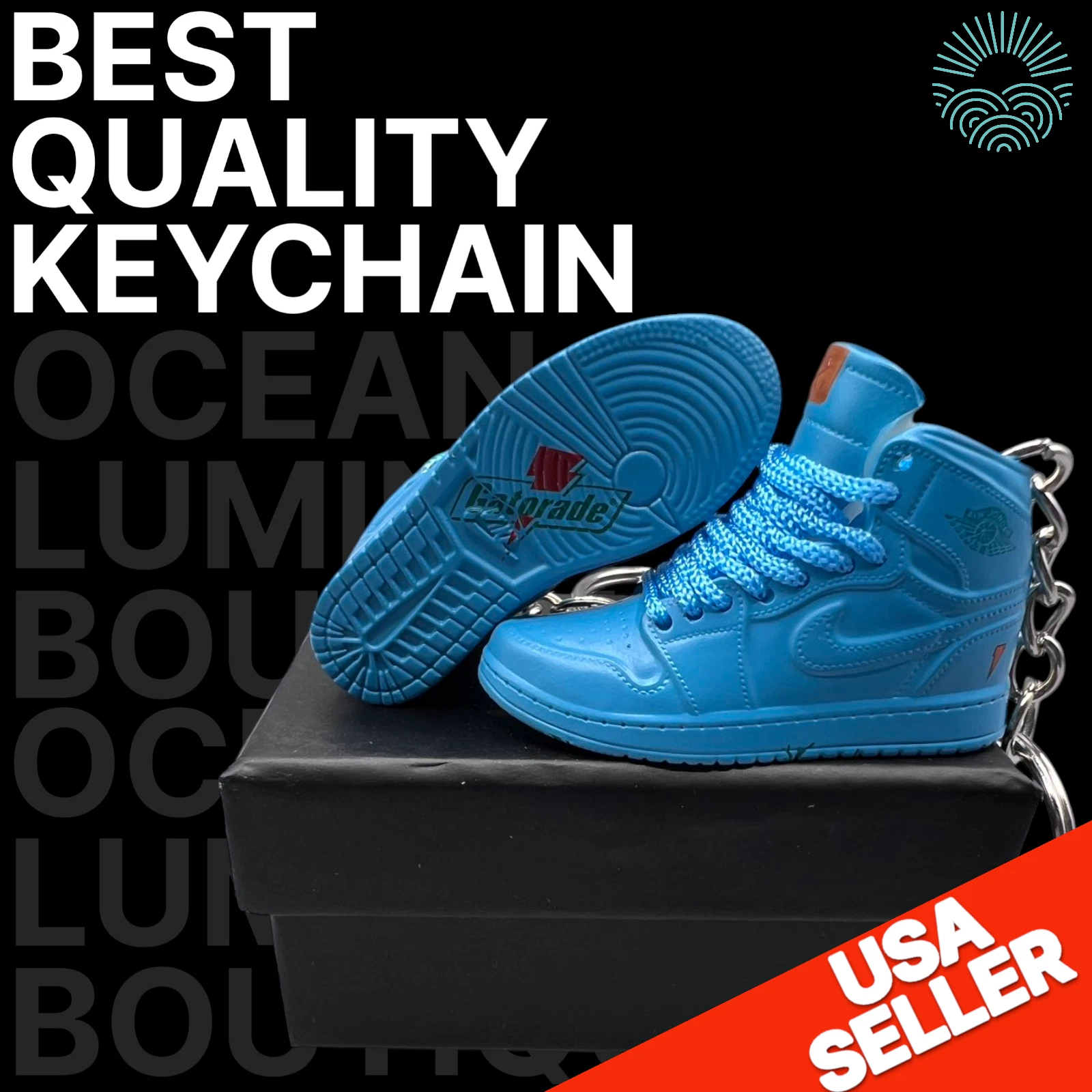 Porte clés Mini Baskets Air Jordan 3D, Baskets Basket de Collection, Options Boîte
