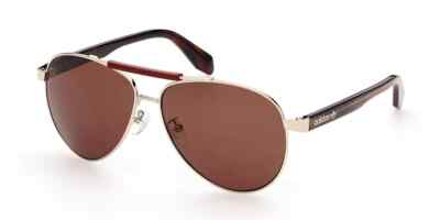 Adidas OR0063 32L Brown Aviator Metal Men Sunglasses Frame 59-13-145