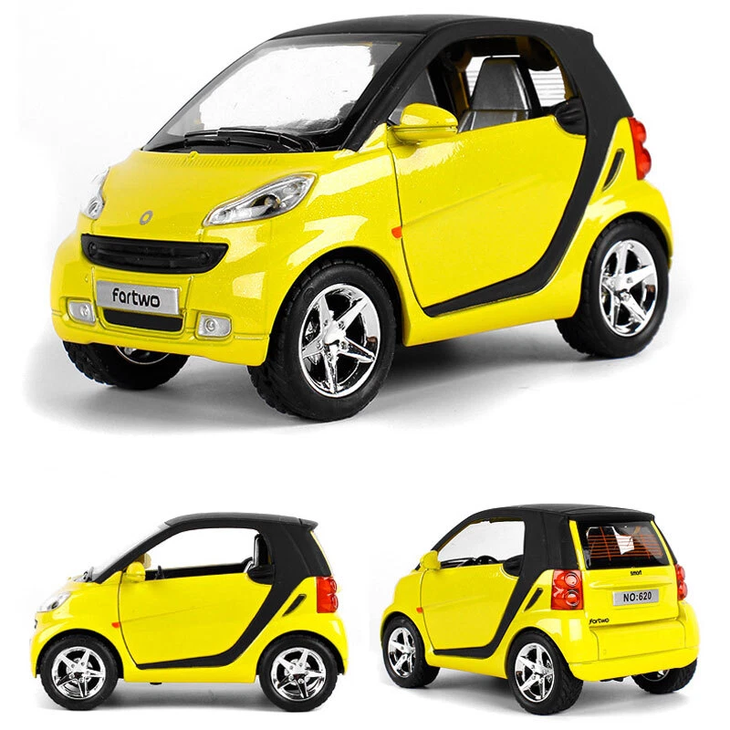 1/24 Smart ForTwo Model Car Diecast Toy Cars Boys Toys for Kids Gifts Yellow - Image 4 of 4