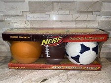 Nerf Pro Shop Mini Sports Pack New BASKETBALL FOOTBALL SOCCER BALL