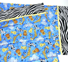 2 Standard Pillowcases Handmade Child Noah&rsquo;s Animals