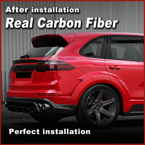 Spoiler carbonio centro spoiler posteriore labbro bagagliaio per Porsche Cayenne 958 15-17 - Foto 4 di 12