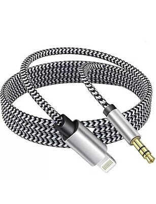 Apple MFi Certified iPhone Data Cable to 3.5mm Headphone Adapter / iPad 