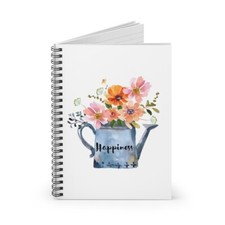 Happiness Flowers Spiral Notebook - Ruled Line