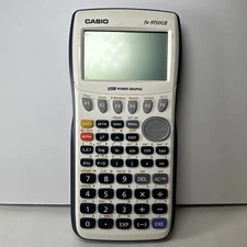 Casio FX-9750GII Graphing Calculator White with Cover Tested