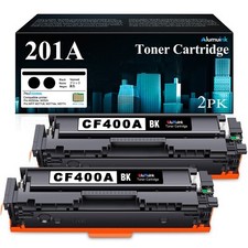 2PK Black Toner for HP 201A CF400A CF400X High Yield M252 M277 Printers