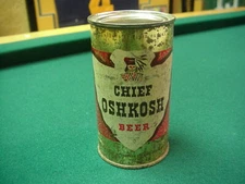  CHIEF OSHKOSH indoor flat top beer can from Oshkosh, WI