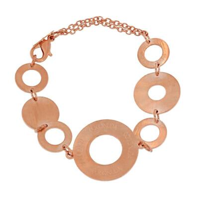 Women's COCONUDA COBR2002 Pink Bronze Bracelet with Circles
