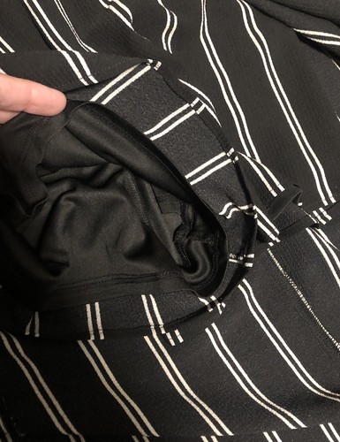 Crystal Sky Black & White Stripe Kimono Romper w/Maxi Overlay Summer Goth Sz 3 - Picture 4 of 12