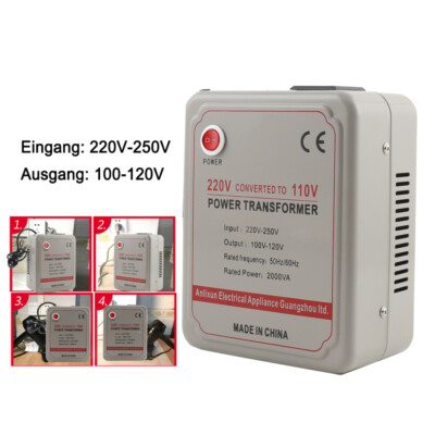 220V-250V auf100V-120V Umwandler Converter Step Down Konverter Transformer 2000W