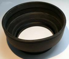 77mm 3-way rubber lens hood shade double threaded wide normal telephoto