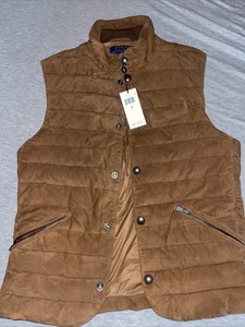 brown polo vest