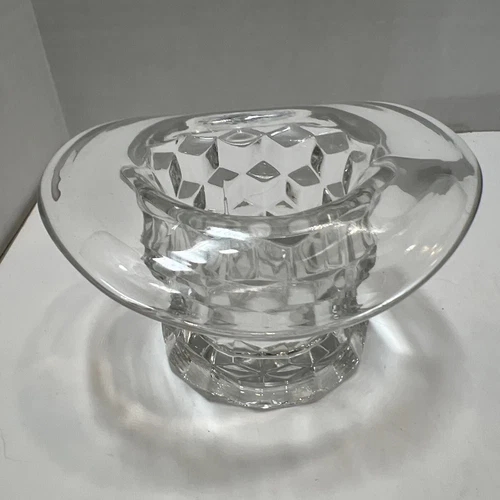 VINTAGE FOSTORIA AMERICAN ELEGANT GLASS TOP HAT TOOTHPICK DISH/ PURPLE TINT