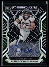2020 Panini Obsidian Rookie Auto Etch Green #166 Albert Okwuegbunam RC 18/50
