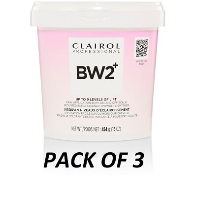 Clairol Bw2 Tub Powder Lightener Extra-Strength, 16 oz - PACK OF 3