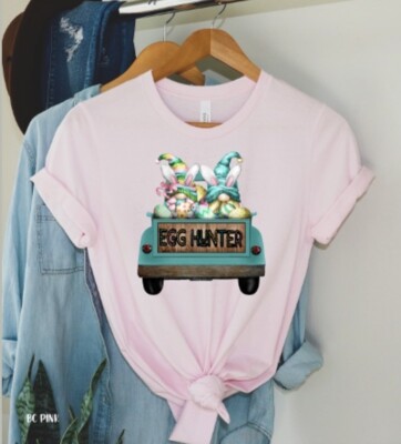 NEW GNOME EGG HUNTER  EASTER BELLA + CANVAS SHIRT
