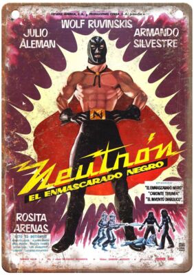 Neutron And Black Mask Vintage Movie Poster Old Retro Look Metal Sign MP3160